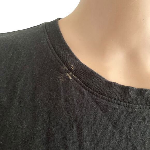 The Rolling Stones Tshirt Mens Small Black Pink Blue Hippie Floral - Picture 7 of 10